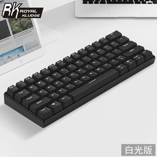 ROYAL KLUDGE RK61 61键 2.4G蓝牙 多模无线机械键盘 黑色 RK茶轴 白光
