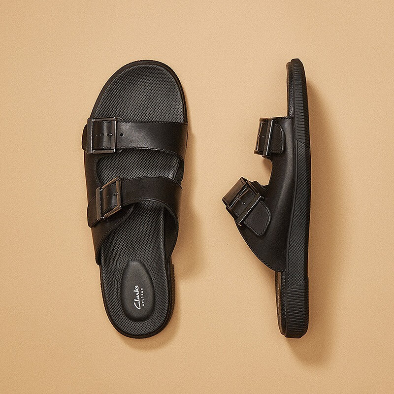 clarks 其乐 vine cedar 男士凉拖鞋 261398047