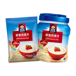 QUAKER 桂格 即食燕麦片 1000g袋装+1000g桶装