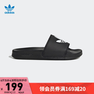 adidas 阿迪达斯 官网三叶草ADILETTE LITE J大童夏季居家凉鞋拖鞋EG8271 1号黑色/亮白 35.5(215mm)