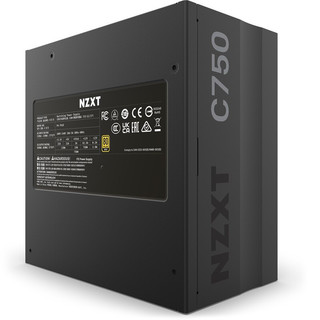 NZXT 恩杰 C750 GOLD 80Plus全新金牌电源 金牌全模组