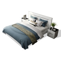SUNHOO 双虎-全屋家具 16H1 现代简约板式床 150*200cm 高箱款