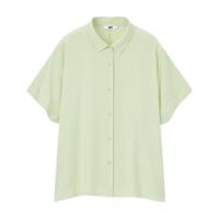 UNIQLO 优衣库 女士短袖衬衫 433629 浅绿色 XXL