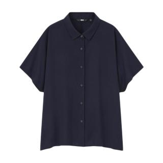 uniqlo 优衣库 女士短袖衬衫 433629 藏青色 xxl