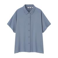 UNIQLO 优衣库 女士短袖衬衫 433629 天灰色 XXXL