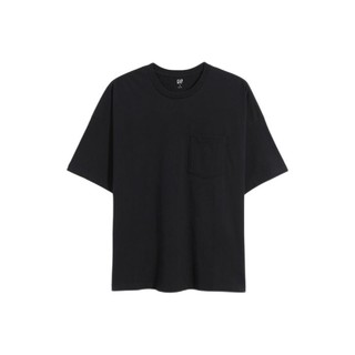 Gap 盖璞 男女款圆领短袖T恤 735902 黑色 XS