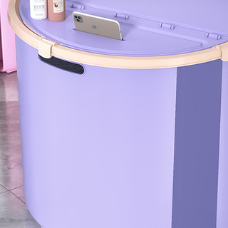 Joybos 佳帮手 折叠沐浴桶+浴凳 薰衣草紫 76*65cm 带盖款