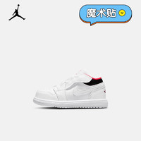 AIR JORDAN 正代系列 Jordan 1 Low Alt (TD) 儿童休闲运动鞋 CI3436-160 白色/黑色/红色 25码