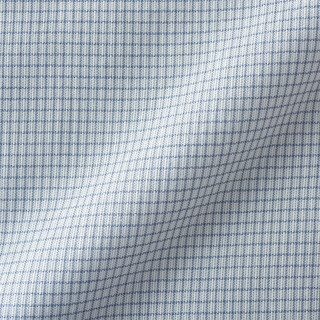 MUJI 棉星羽皱薄被 蓝色迷你格纹 双人用 200×230cm