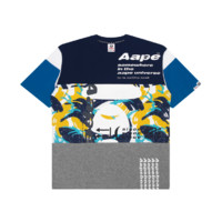 Aape 男士圆领短袖T恤 AAPTEM0680XXG 藏青色 XL