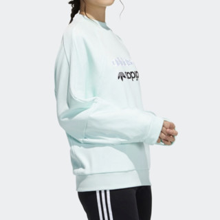 adidas ORIGINALS Crew Sweat 女子运动卫衣 GU5795 冰薄荷绿 34