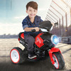 锋达 儿童电动摩托车速暴宝宝可坐人电动三轮车可充电小孩玩具童车  红色