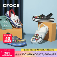 crocs 卡骆驰 洞洞鞋拖鞋男女同款卡骆班学生鞋轻便耐磨休闲鞋11016 白