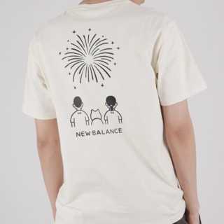 new balance Noritake联名款 中性运动T恤 AMT12391-RSI 米白 XS