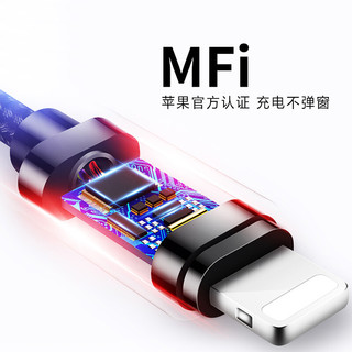 SAI XIAO HU 赛小虎 手机数据线苹果MFi认证快充充电线编织线Type-C充电器通用iPhone6-13/X/SE/ipad/ipod