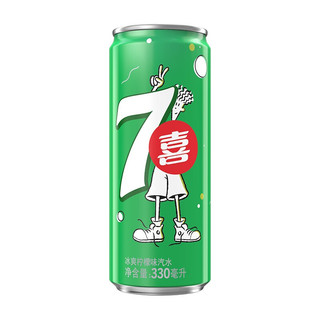 7-Up 七喜 汽水 冰爽柠檬味 330ml*24听 细长罐