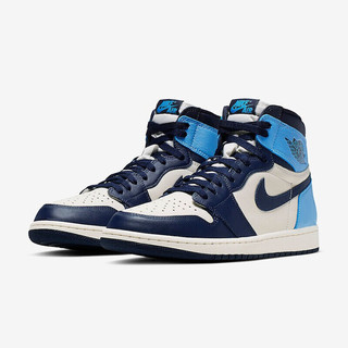 AIR JORDAN 正代系列 Air Jordan 1 Retro High OG 男子篮球鞋 555088-140 北卡蓝 42.5