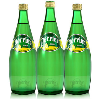 perrier 巴黎水 充气天然矿泉水 柠檬味 750ml*12瓶