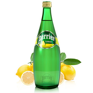 perrier 巴黎水 充气天然矿泉水 柠檬味 750ml*12瓶