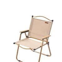 GIANXI 捷安玺 户外折叠椅 卡其色 大号 木纹椅架