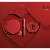 GIORGIO ARMANI 「520爱心限定」唇釉气垫礼盒 烂番茄红 #405 星钻红气垫 #2（赠礼袋 会员季卡）