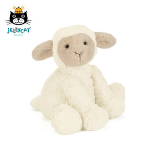 jELLYCAT 波浪毛小羊羔公仔毛绒玩具儿童安抚睡觉抱枕玩偶礼物送礼 白色 12cm