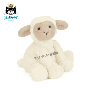 jELLYCAT 波浪毛小羊羔公仔毛绒玩具儿童安抚睡觉抱枕玩偶礼物送礼 白色 12cm