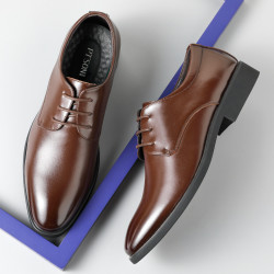 ptson 百田森 22春夏简约休闲男士皮鞋英伦鞋低帮系带皮鞋男鞋