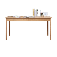 WEISHAYUANMU 维莎原木 W0202 日式全实木书桌 原木色 1.4m 双抽款
