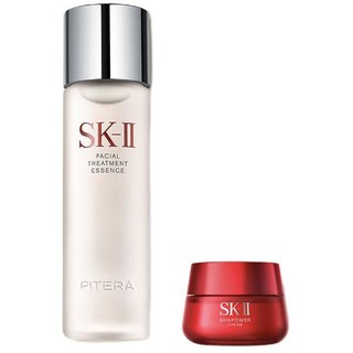 SK-II 护肤套装 (PITERA精华系列护肤精华露230ml+大红瓶系列赋能焕采精华霜经典版50g) SKIN POWER限量版礼盒装