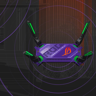 ROG 玩家国度 GT-AX6000 EVA联名款 双频6000M 家用千兆Mesh无线路由器 Wi-Fi 6 单个装 紫色