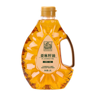 亚麻公社亚麻籽油1800ml/桶热炒食用油冷榨一级胡麻油月子油 2件