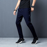 俞兆林夏季新款口袋拉链运动长裤薄款男宽松百搭休闲裤子 8021黑色 M 8022蓝色 3XL