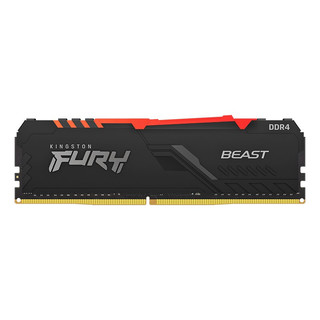 Kingston 金士顿 Fury系列 DDR4 2666MHz RGB 台式机内存 灯条 黑色 16GB 8GB*2 HX426C16FB3AK2/16