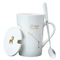 BUDINGCIYI 布丁瓷艺 SPTM100 马克杯 白亮面款 420ml 白羊座