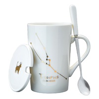 BUDINGCIYI 布丁瓷艺 SPTM100 马克杯 白亮面款 420ml 金牛座