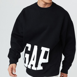 Gap 盖璞 男士圆领卫衣 735878 黑色 XL