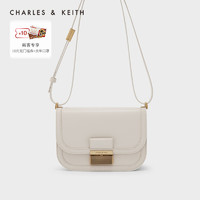 CHARLES & KEITH CHARLES＆KEITH复古风CK2-80781599-1女士金属手提简约单肩豆腐包 Ivory象牙色