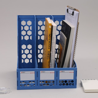 M&G 晨光 ADM95081 镂空桌面文件框 三联款 蓝色 单个装