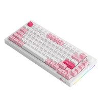 Akko 艾酷 5075B Plus 82键 2.4G蓝牙 多模无线机械键盘 白色 TTC金粉RGB导光柱轴 RGB