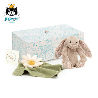 英国jELLYCAT花布邦尼兔雏菊安抚巾礼盒可爱毛绒玩具送礼