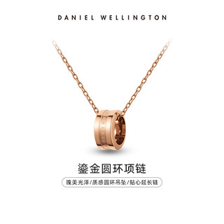 Daniel Wellington ELAN系列 DW00400158 女士简约圆环外形项链 玫瑰金色 45cm