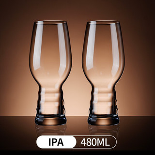 曼薇 玻璃啤酒杯大号扎啤杯创意饮料果汁杯 560ML麦啤杯 买 1 送 1（发2只） 买 1 送 1（发2只） 480ML IPA杯