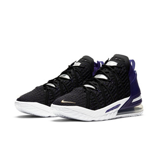 NIKE 耐克 LEBRON XVIII EP 男子篮球鞋 CQ9284-004 黑色/紫色 44.5