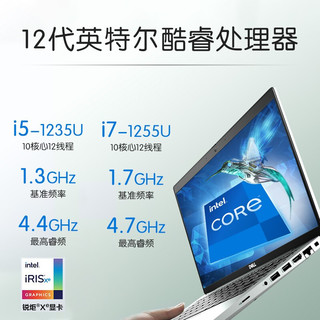 DELL 戴尔 14英寸高端笔记本电脑定制：I7-1255U 32G 1TB 高分屏