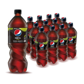 pepsi百事可乐无糖pepsi碳酸饮料青柠味汽水大瓶装1l12瓶