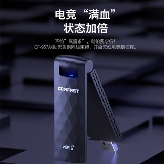 COMFAST   957AX WiFi6 USB无线网卡双频5G电竞游戏台式笔记本随身wifi接收发射 WiFi6网卡usb