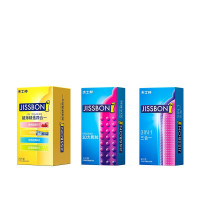 jissbon 杰士邦 安全套套装 共44只 (超薄精选四合一24只+3D大颗粒8只+三合一6只)