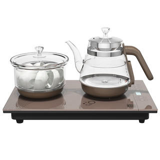 RONGSHENG 容声 全自动上水电热水壶茶台烧水壶煮茶器玻璃茶具套装智能上水电茶炉自吸式