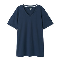 Baleno 班尼路 男士V领短袖T恤 88002701 中蓝 3XL